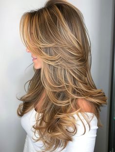 80 Stunning Layered Haircuts For Long Hair: From Short To Long Layers (With Bangs!) 38 Long Multi Layered Haircut, Short To Long Layers, Dramatic Layers, Layers With Bangs, Layers Curtain Bangs, Fake Person, Long Textured Hair, Long Layered Hairstyles, Layered Haircuts For Long Hair