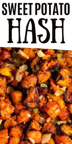 this sweet potato hash has been cooked and is ready to be eaten in the oven