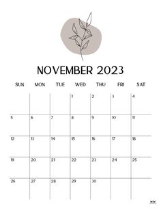 november 2020 calendar with the word november on it