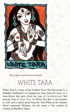 an advertisement for the white tara