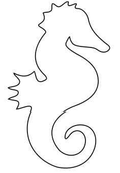 the outline of a sea horse