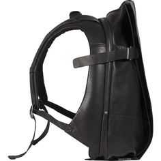 The Cote et Ciel Isar Alias Rucksack in Agate Black embodies their iconic style with flowing lines and unassuming functionality. Seemingly more of a sculpture than a backpack, the unusual shape is an exercise in ostentatious forward thinking and progressive design. The Isar Backpack is for those daily commuters looking for functionality while making a fashion forward statement. Made with soft-grained Italian leather, the exterior features a front compartment with a pocket for valuables and compr Modern Leather Backpack For Daily Use, Luxury Leather Backpack For Commuting, Modern Leather Backpack For Everyday Carry, Modern Leather Backpack With Adjustable Strap For Everyday, Modern Leather Backpack For Everyday, Luxury Leather Everyday Backpack, Modern Backpack With Adjustable Strap For Everyday, Modern Rectangular Leather Backpack For Everyday, Designer Black Leather Backpack For Everyday Use