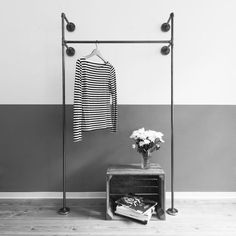 (paid link) Visit today to find a great selection of clothes racks. Shop online for quick delivery. Regal Industrial, Coat Rail, Diy Rack, Open Wardrobe, Diy Wardrobe, Regal Design, Clothes Rail, Diy Trends