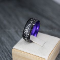 IMG_3718 Piano Ring, Music Ring, Guitar Ring, Music Note Ring, Music Rings, Band Teacher, Music Wedding, Purple Interior, Black Wedding Band