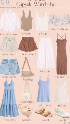 Women From Spain, Summer Basics 2024, 10 Day Vacation Outfits, Honeymoon Capsule Wardrobe, Honduras Outfit Ideas, Outfits For Portugal Spring, Quiet Luxury Beach Outfit, Hamptons Outfit Summer Classy, Spring Tourist Outfit