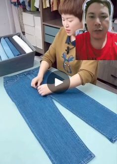 32M views · 375K reactions | Tips how to fold Pants😱 #followerseveryonehighlights #fbreelsfypシ゚viralシ #fbreels2024 #trendingreels #lifehack #fbreelsfyp @highlight #tips | Ric Jun Calatay | Ric Jun Calatay · Original audio Pants Folding, Fold Pants, Folding Jeans, Happy Birthday Frame