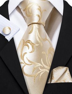 Brand: Barry Wang Material: 100% Silk What You Get: Same design Tie, Pocket Square & Cufflinks? Size: Necktie in 59" Length & 3.35" width at the tip, pocket square in 9"x 9"size Quality: Barry Wang Focus on Ties for Many Years, Good Quality Interlining Makes Our Ties Weighted and Elastic, Which are Easily Designed for A Perfect Knot.For More Quality Stylish Ties with Unbeatable Price, Please Click Our shop to Check More.With So Much Choice and Impeccable Quality, There's No Excuse Not to Have A Paisley Wedding, Champagne Tie, Uniform School, Men Tie, Prom Gift, Gold Tie, Mens Silk Ties, Tie For Men, Tie Men's