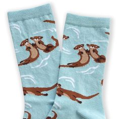 Otter design, blue socks are one of the coolest & funniest designs in my animal socks collection. These superb soft cotton socks are a good gift idea for those who are otter enthusiasts and who like to wear unique design socks. Suitable for daily use, comfortable, trendy socks. 3-7,5UK - 36-41EU - M USA %80 cotton + %17 Polyamid %3 Elastan Wash 30 degrees, No Tumble Dry, Iron Reverse Are you looking for more animal design socks, here is a link for you; https://www.etsy.com/uk/shop/CoolThingsFrom Otters Holding Hands, Otter Gifts, Trendy Socks, Unique Socks, Sock Drawer, Blue Socks, Sock Animals, Funny Socks, Cute Socks