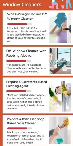 Dust-free and glossy windows come with manifold benefits. There are numerous traditional window cleaners to tackle grime, bird droppings, and streaks without elbow grease. However, most of these products contain hazardous chemicals, like ammonia and bleach. We are sharing useful tips to prepare the best homemade window cleaner and alternatives using all-natural products. Homemade Window Cleaner, Window Cleaner Homemade, Traditional Windows, Useful Tips