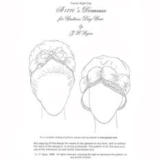 an instruction manual for how to tie a headband on top of a mannequin's head