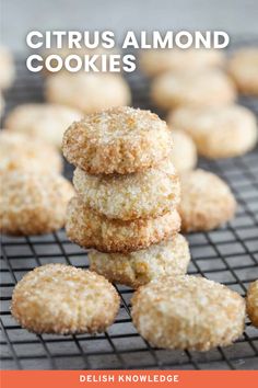 Citrus Almond Cookies Gluten Free Almond Cookies, Almond Cookies, Inspired Recipes, Vegan Lifestyle, Christmas Recipes, Almond Flour, Easy Desserts, Christmas Food, Baking Recipes