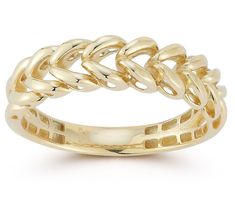 From everyday wear to special occasions, this simple yet sophisticated 14K gold V-link chain band ring completes any look with classic shimmer. From Luminosa Gold. Linking Rings, Customer Appreciation, Chain Ring, Stackable Rings, Link Chain, Band Ring, Gold Finish, Chain Link, Band Rings