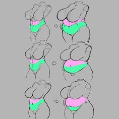 Fat Drawing References, Fat Drawing, Body Type Reference, How To Draw Anatomy, Drawing Examples