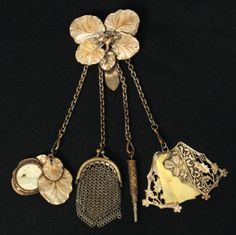 Dance Cards, Steampunk Inspiration, Victorian Accessories, Steampunk Ideas, Small Coin Purse, Doll Jewelry, Antique Shop, Vintage Purses, Chatelaine