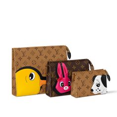 LOUIS VUITTON® - Trio Toilet Pouch - Monogram Reverse Lv Airpods Case, Louis Vuitton Mickey Mouse, Louis Vuitton Mickey, Fake Makeup, Louis Vuitton Pouch, Fancy Bags, Louis Vuitton Accessories, Louis Vuitton Official, Pretty Bags