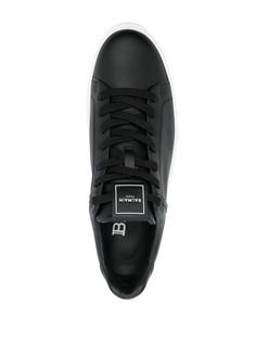 Find BALMAIN B-court Low-top Sneakers on Editorialist. black calf leather logo patch at the tongue round toe front lace-up fastening branded insole flat rubber sole The Tongue, Leather Logo, French Design, Couture Collection, Luxury Retail, Rick Owens, Sneakers Black, Luxury Boutique, Embossed Leather