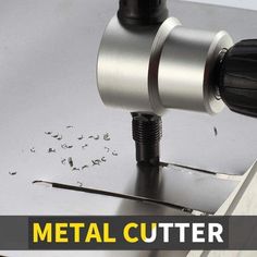 Cut Any Material You Want Safely And Efficiently! Are you tired of cutting your hands when cutting metals? This innovative 3000RPM powerful tool can be easily inserted into the chuck of any electric or power drill allowing you to cut through any material like a hot knife through butter. Looking for the best power tool Metal Fab, Steel Roofing, Metal Working Tools, Metal Sheet, Metal Words, Electric Drill, Power Drill, Sheet Metal, Metal Sculpture