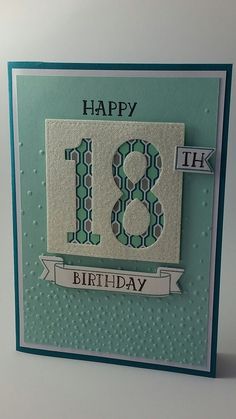 a birthday card with the number eighteen on it