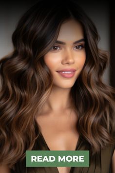 Dark chocolate brown with cinnamon highlights provides a spicy, invigorating mix. These warm tones are especially flattering on medium-to-dark skin tones. Click here to check out more gorgeous brown hair with blonde highlights of 2023.