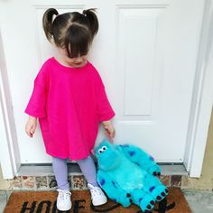 Boo monsters inc Halloween costume Monsters Inc Family Halloween Costumes, Boo From Monsters Inc, Monster Inc Halloween Costume, Halloween Costumes Boo Monsters Inc, Monsters Inc Family Costume, Boo Monsters Inc, Monsters Inc Costumes, Family Monster Inc Costumes