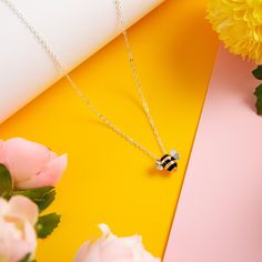 Adopt a Queen Bee Necklace | Bee Necklace from Project Honey Bees Honey Bee Hives, I Love Bees, Bee Jewelry, Bee Pendant, Gold Bee, Jewelry Dainty, Bee Necklace, Honey Bees, Bee Charms