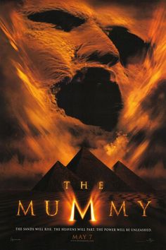 the movie poster for the mummy starring in an animated manner, featuring a lion's head