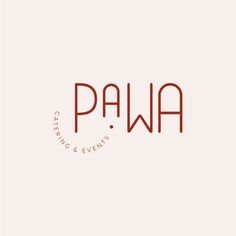 the word pawa written in brown ink on a white background