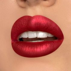 Storybook Cosmetics, Metallic Liquid Lipstick, Apply Lipstick, Metallic Liquid, Perfect Red Lips, Red Crochet, How To Apply Lipstick