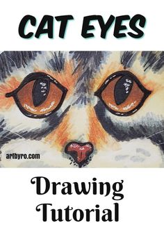 an image of a cat's eyes with the words drawing tutor written below it