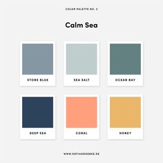 the color palette for calm sea