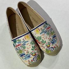 Espadrilles By Kate Spade. Womens Size 8. Like New Condition! Casual Flat Heel Espadrilles For Spring, Casual Flat Spring Espadrilles, Casual Flat Espadrilles For Spring, Spring Casual Closed Toe Espadrilles, Multicolor Round Toe Espadrilles With Rubber Sole, Multicolor Espadrilles With Rubber Sole, Casual Espadrilles With Round Toe For Spring, Casual Round Toe Espadrilles For Spring, Spring Casual Canvas Espadrilles