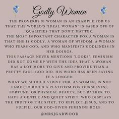 a poem written in black and white with blue flowers on the bottom, surrounded by words that read godly women