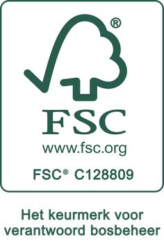 a white sign with the words fsc and an image of a cloud above it