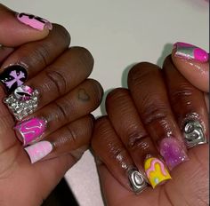 Body Hygiene, Dope Nail Designs, Acrylic Nails Coffin Pink, Bling Acrylic Nails, Short Acrylic Nails Designs, Girls Nails, Acrylic Nails Coffin, Fire Nails, Dope Nails