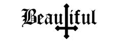 the word beautiful with an arrow on it