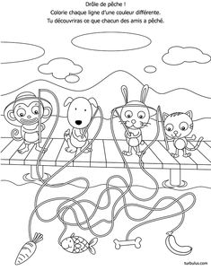 the three little monkeys are playing with their toys in the park coloring page for children