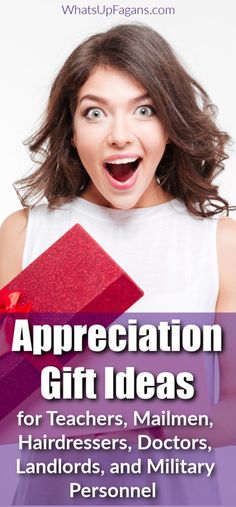 Yes!! These people need to feel appreciated too! Great list of appreciation gift ideas for teachers, mailman, hairdressers, doctors, landlords, and military service men and women. #teachergifts #appreciation #gratitude #appreciationgifts #gifts #giftguide #giftideas via @whatsupfagans Gifts For Landlords, Landlord Gift Ideas, Gift Ideas For Hairdressers Christmas, Gift Ideas For Hairdressers, Mailman Christmas Gifts, Christmas Gift For Hairdresser, Hairdresser Gift Ideas, Blessings Bags, Mailman Gifts