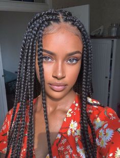 braids braided styles weheartit Long Box Braids, Box Braids Hairstyles For Black Women, Girls Hairstyles Braids, Girls Braids, Braids For Black Women, African Braids Hairstyles, African Braids, Braided Hairstyles For Black Women, Black Braids