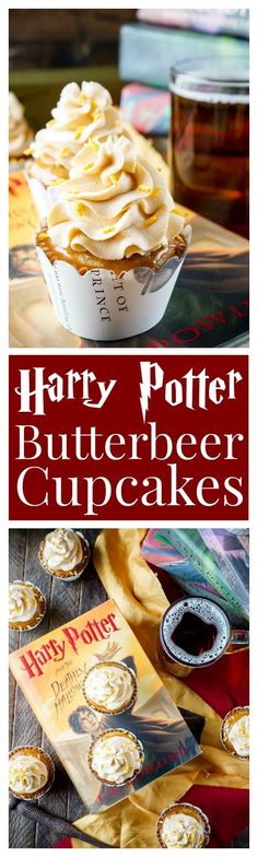 harry potter butterbeeer cupcakes are the perfect treat for any harry potter fan