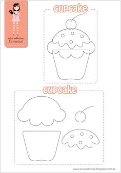 cupcake cut out with the words cupcake on it and an image of a cupcake