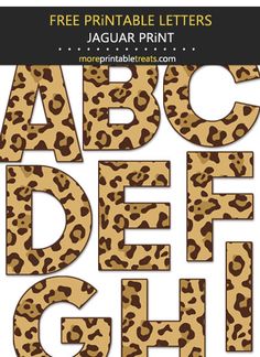 the letters are made up of leopard print