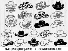 cowboy hats svg files for commercial use