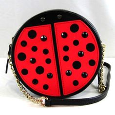 Brand New Kate Spade Shoulder Lady Bug Bag. Trendy Red Kate Spade Bag, Bug Bag, Kate Spade Handbags, Lady Bug, Kate Spade Bags, Kate Spade Bag, Crossbody Bags, Black Red, Bugs