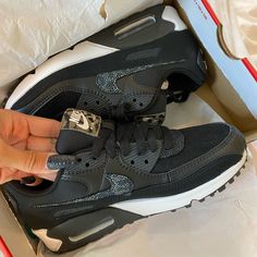 Brand New In Box. Nike Airmax 90, Nike Shoes Womens, Nike Air Max 90s, Air Max 90 Black, Air Max 90s, Fly Shoes, Air Shoes, Nike Air Shoes, Nike Black