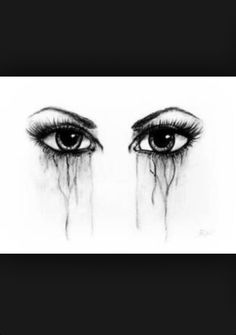 an image of crying eyes with tears drawn on them