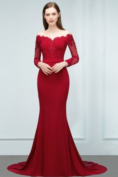 Mermaid Off-the-Shoulder V-Neck Long Bridesmaid Dress with Sleeves Red Bridal Gown, Long Sleeve Bridesmaid Dress, Bridesmaid Dresses Under 100, Bridesmaid Dresses With Sleeves, White Bridesmaid Dresses, Affordable Bridesmaid Dresses, Navy Bridesmaid Dresses, Plus Size Bridesmaid, Modest Bridesmaid Dresses