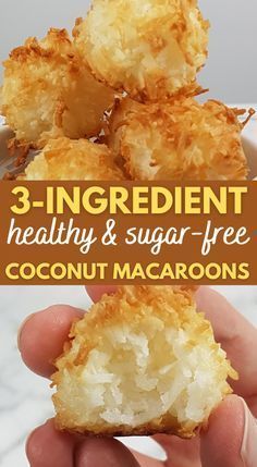 three ingredient healthy and sugar free coconut macaroons