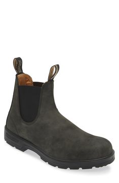 This rugged Chelsea boot is ready to put in the work with a water-resistant finish, powerful shock absorption and contoured cushioning. Pull-on style with elastic gore insets SPS Max Comfort system for outstanding shock absorption Removable comfort insole with XRD® Technology in the heel strike zone for shock absorption and comfort
 Leather and textile upper and lining/synthetic sole Imported Classic Slip-resistant Boots For Outdoor Activities, Casual Round Toe Safety Boots, Casual Safety Boots With Round Toe, Casual Black Impact Resistant Boots, Classic Slip-on Work Boots For Outdoor Use, Waterproof Slip-on Boots For Sports, Slip-on Slip-resistant Sports Boots, Casual High-top Waterproof Impact Resistant Boots, Casual Impact Resistant Boots For Outdoor Activities