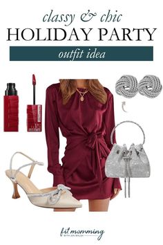 Christmas Outfit Classy, Chic Holiday Party, Classy Holiday Party, Holiday Party Outfit Ideas, Party Outfit Ideas, Christmas Dress Women, Light Pink Sweaters, Outfit Classy, Holiday Party Outfit