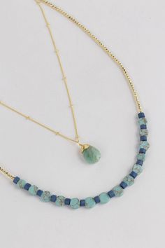 Amazonite is called the hope stone, known for calming fears and opening hearts. Shades of the ocean, this layered turquoise necklace calls to the sea and deepens your breath with a soothing vibe. Handcrafted by artisans in India with TARA Projects, working with hundreds of artisans: paying fair wages, providing medical insurance, interest-free loans and advances, a savings program, and skills training. Medical Insurance, Disc Necklace, The Hope, Loans, The Ocean, Turquoise Necklace, The Sea, Insurance, Medical